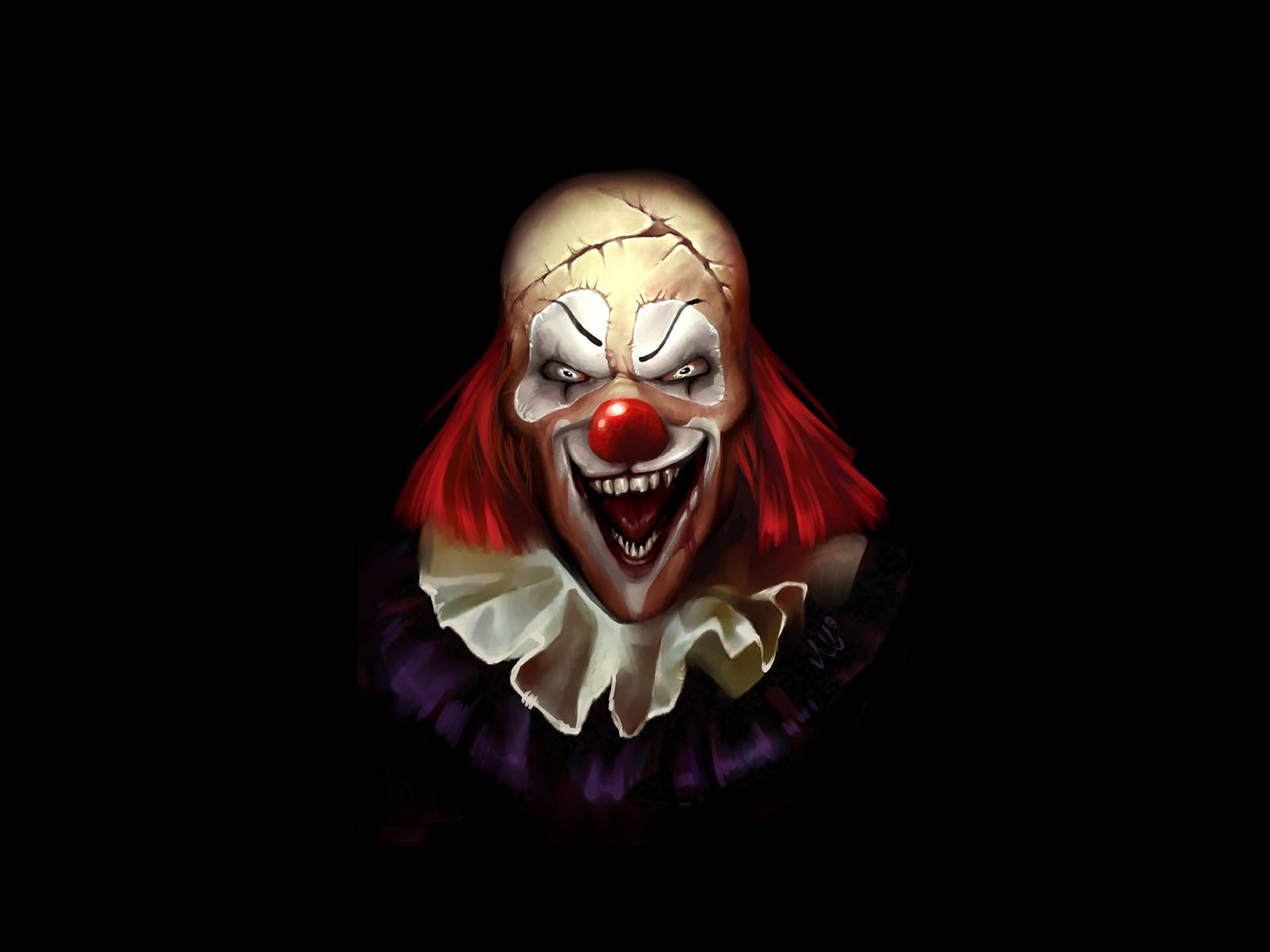 Clown In The Dark Wallpaper