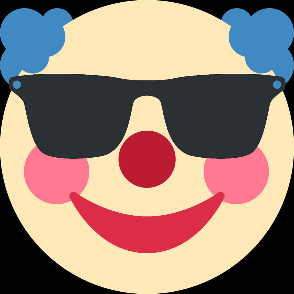 Clown_ Emoji_with_ Sunglasses PNG