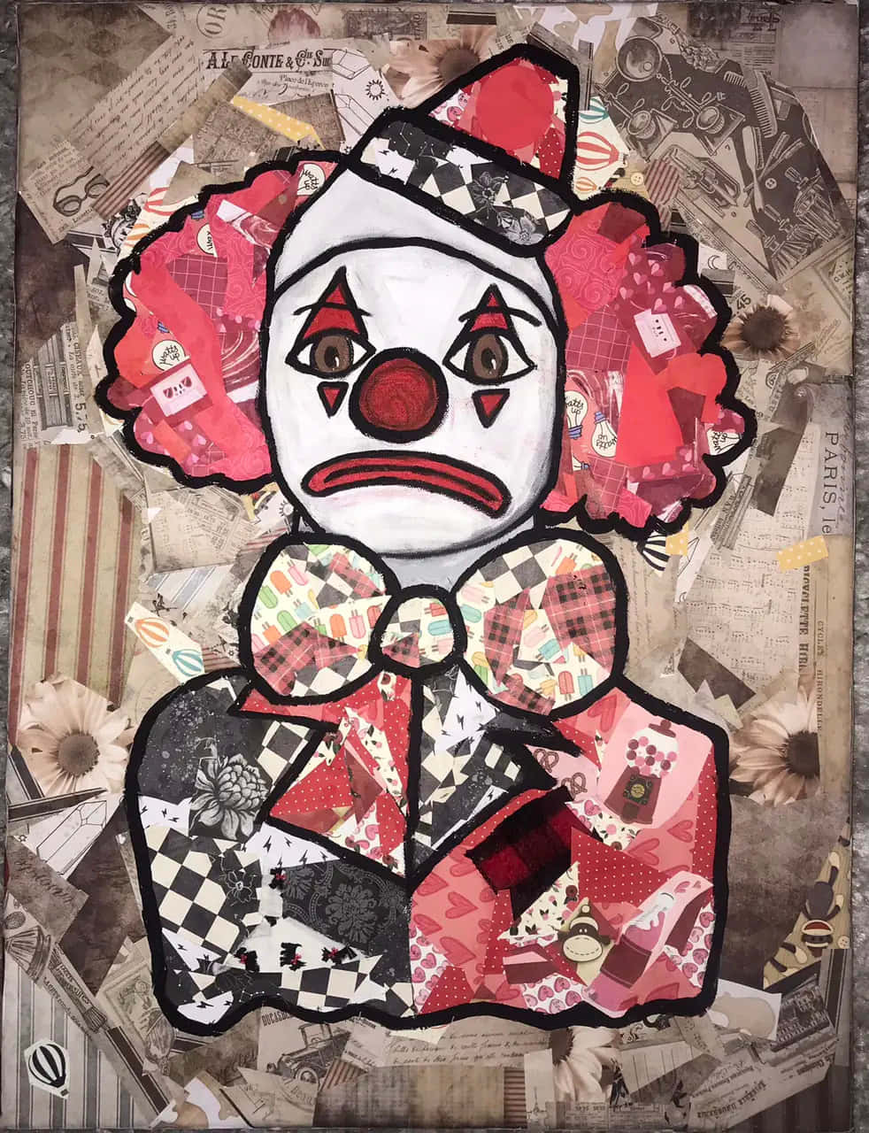 Clowncore Collage Artwork Wallpaper