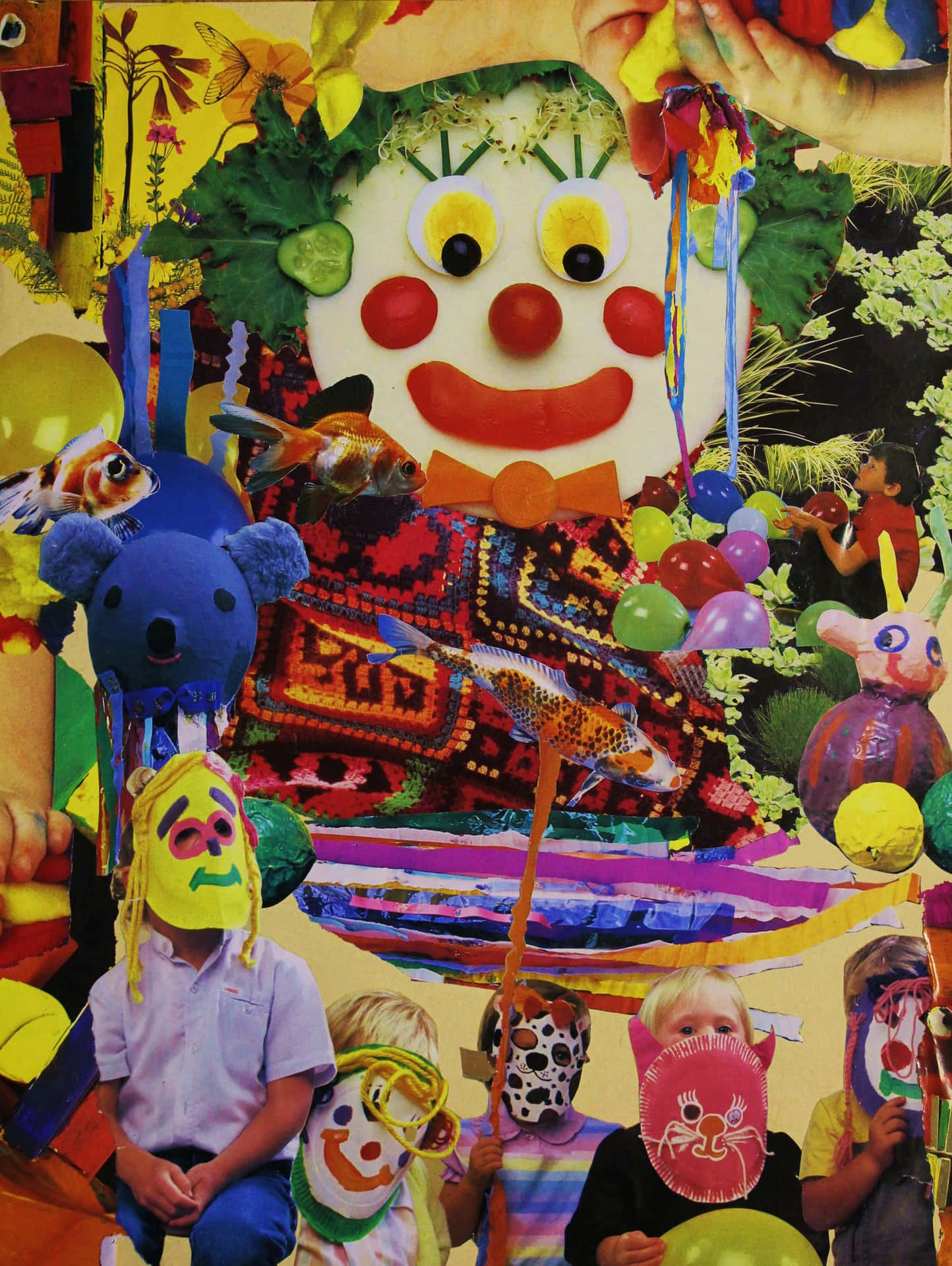 Clowncore Collage Artwork Wallpaper