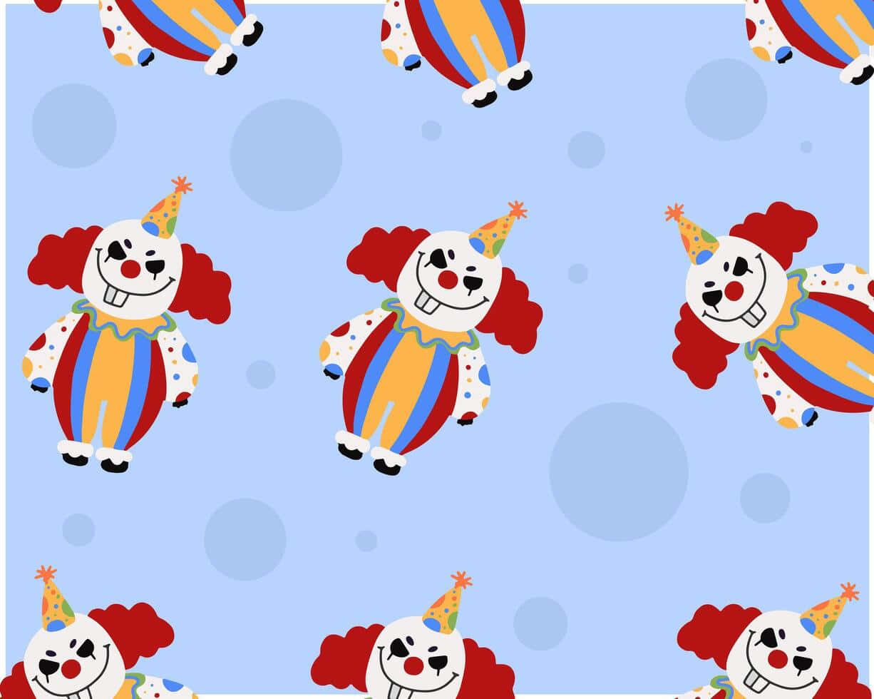 Clowncore Pattern Background Wallpaper
