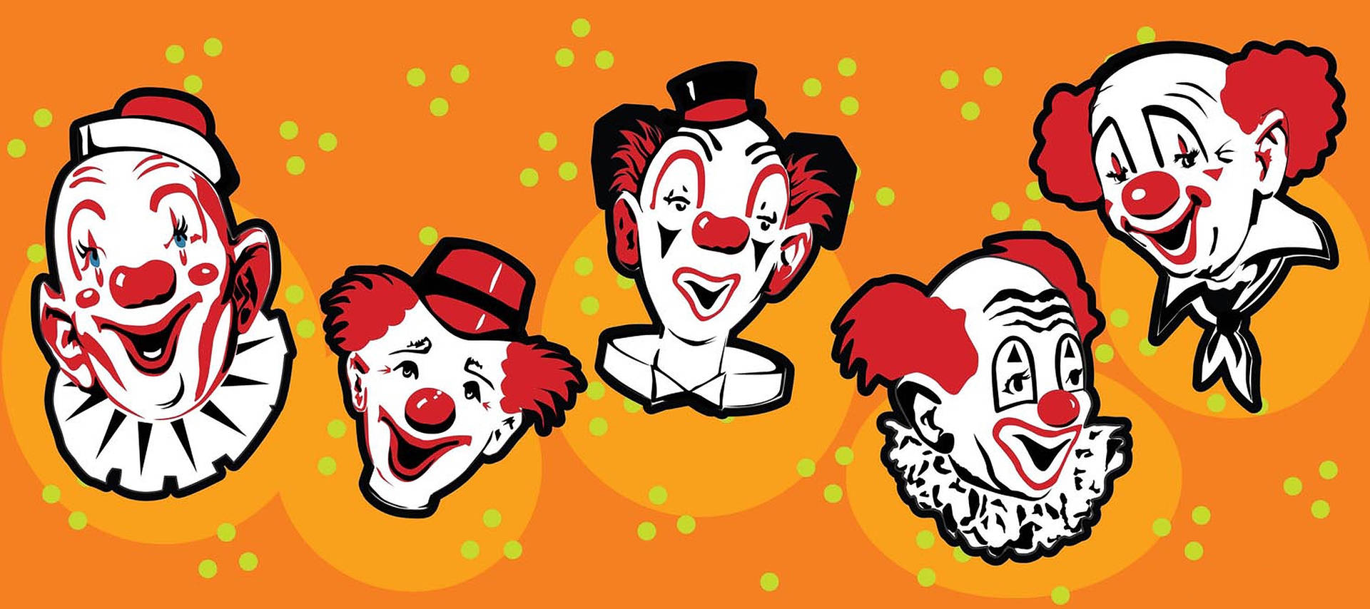Clowns Vector Art Wallpaper