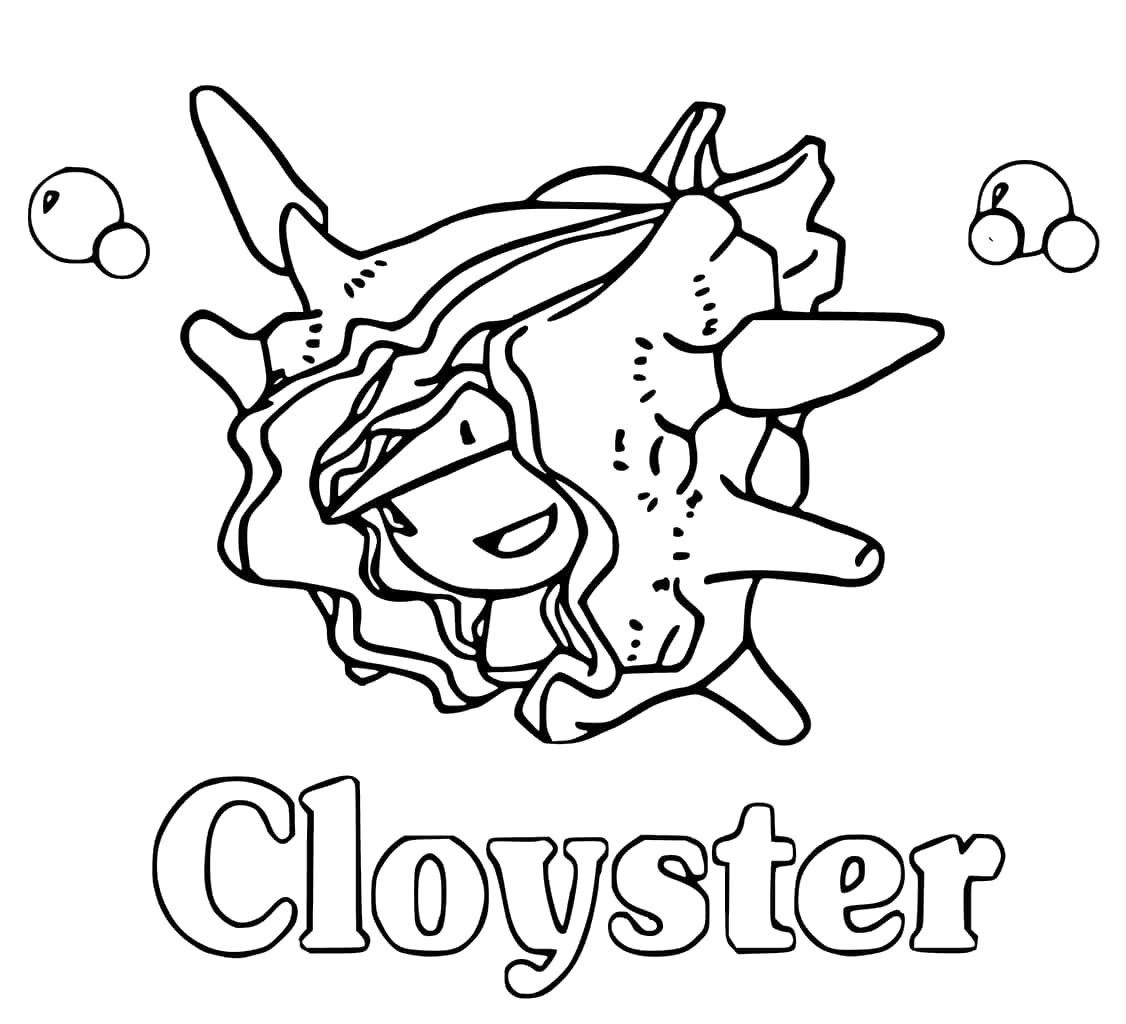 Cloyster Coloring Page Wallpaper