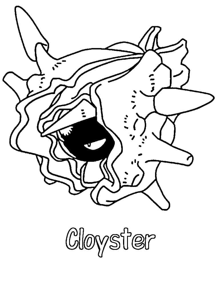 Cloyster Name Coloring Page Wallpaper