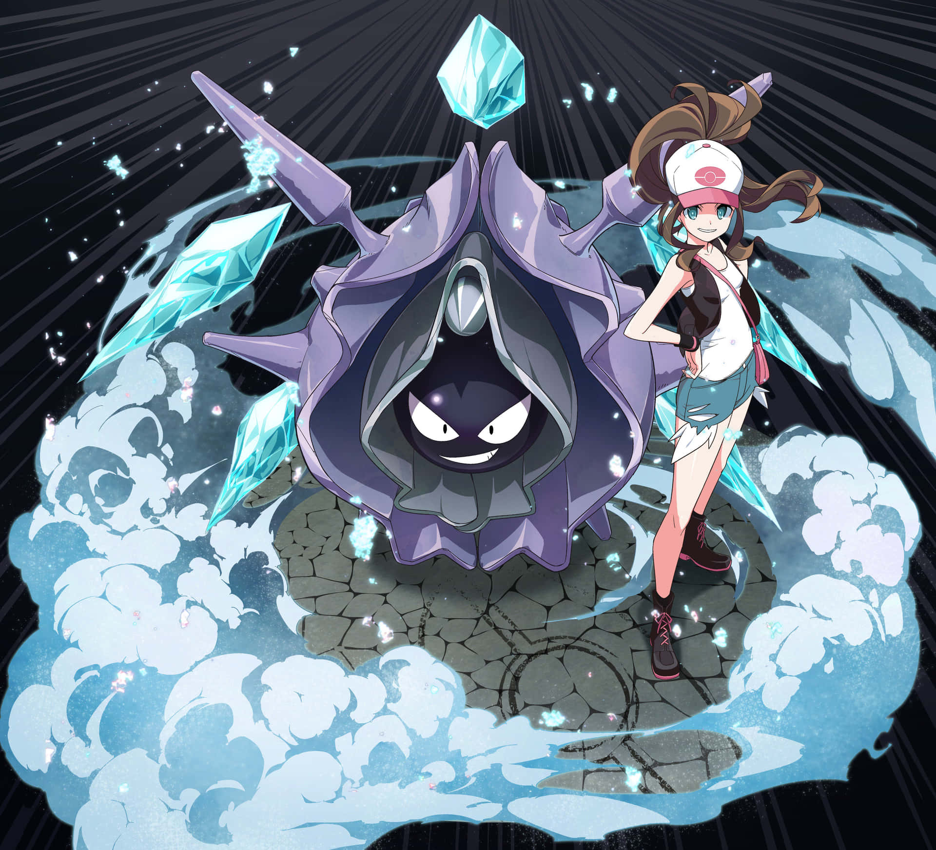 Cloyster With Hilda Wallpaper