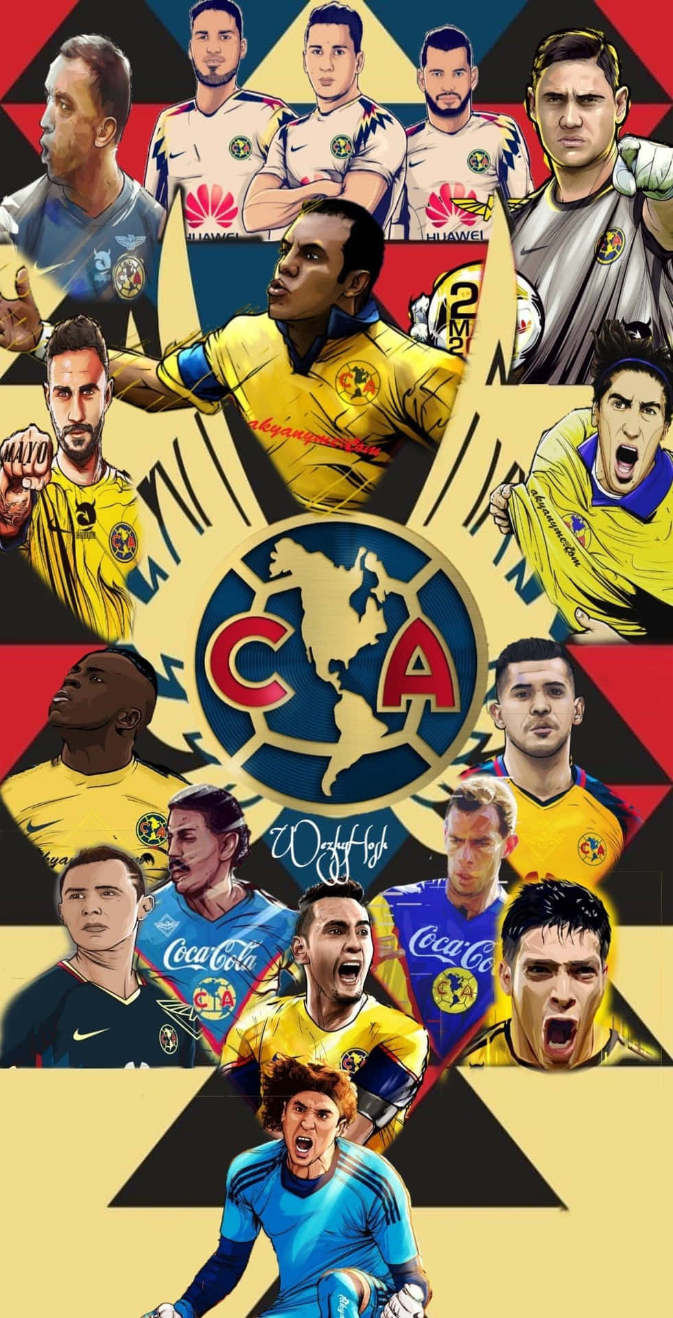 "Ready to Rise Up in support of Club America!" Wallpaper