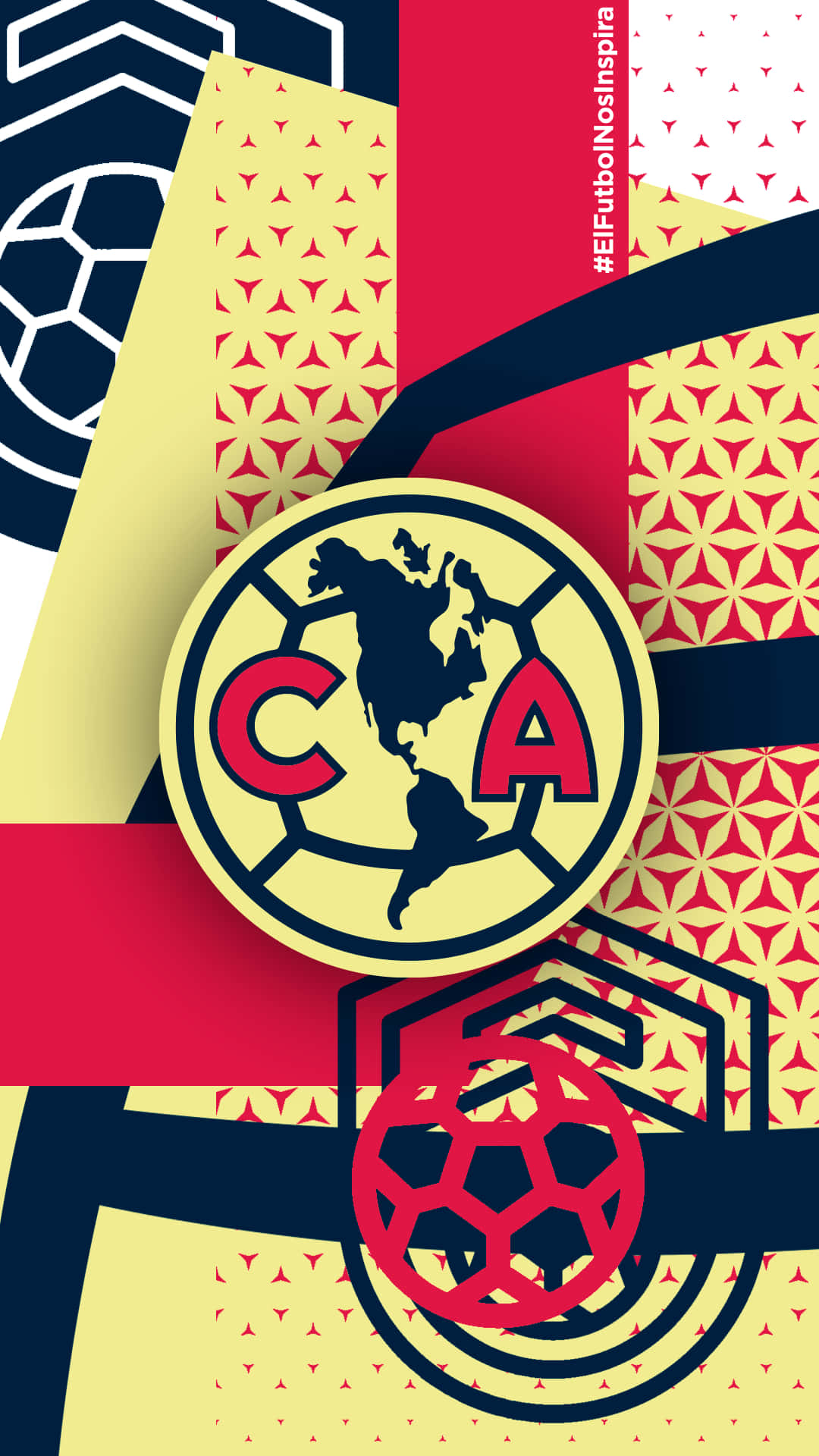 a soccer ball with a red, yellow and blue background Wallpaper