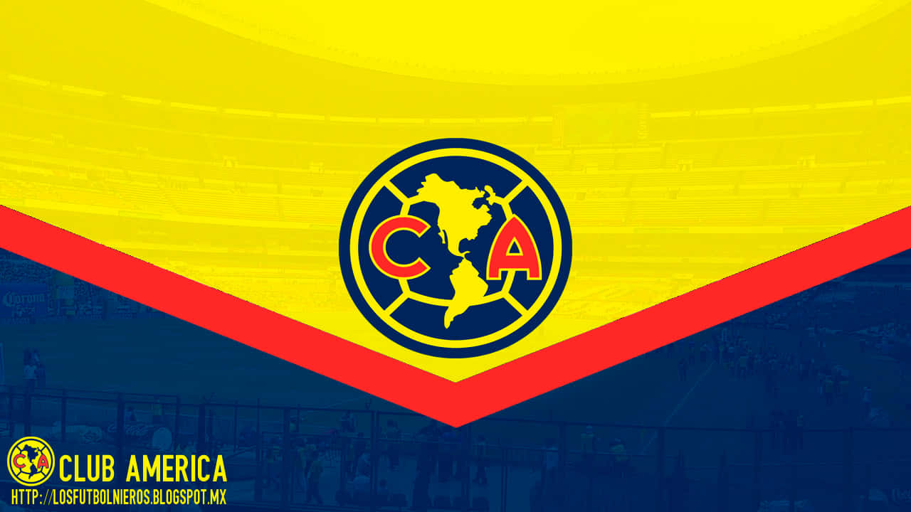 A Soccer Field With The Logo Of Colombia Wallpaper
