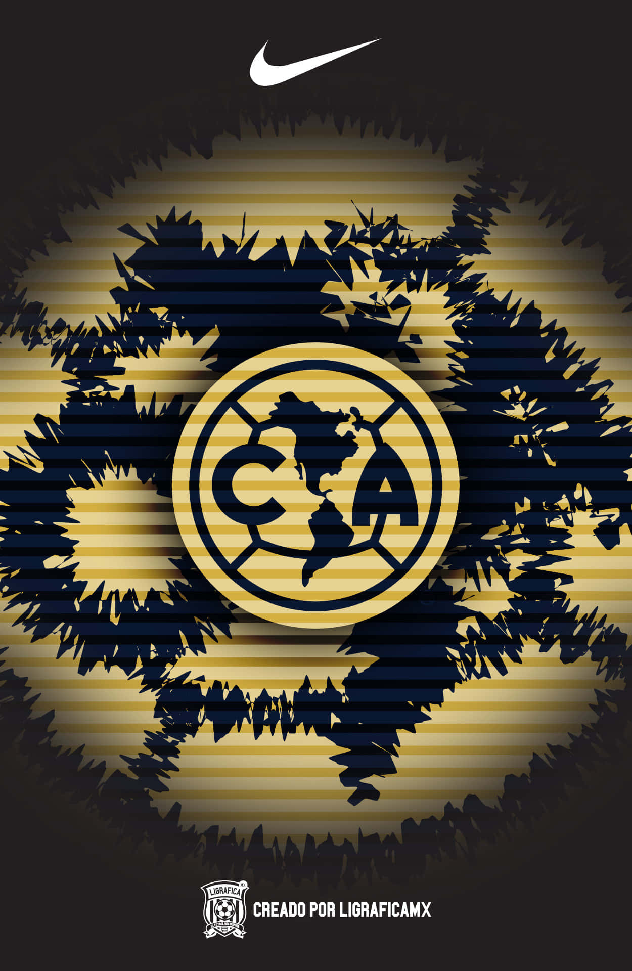 The iconic cross pattern of Club America Wallpaper