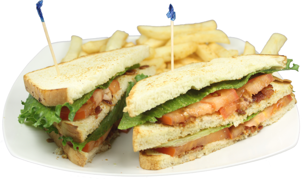 Club Sandwichwith Fries PNG