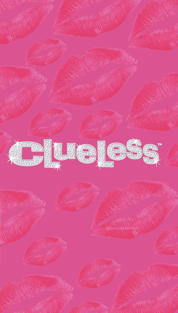 Clueless Film Lips Pattern Poster Wallpaper