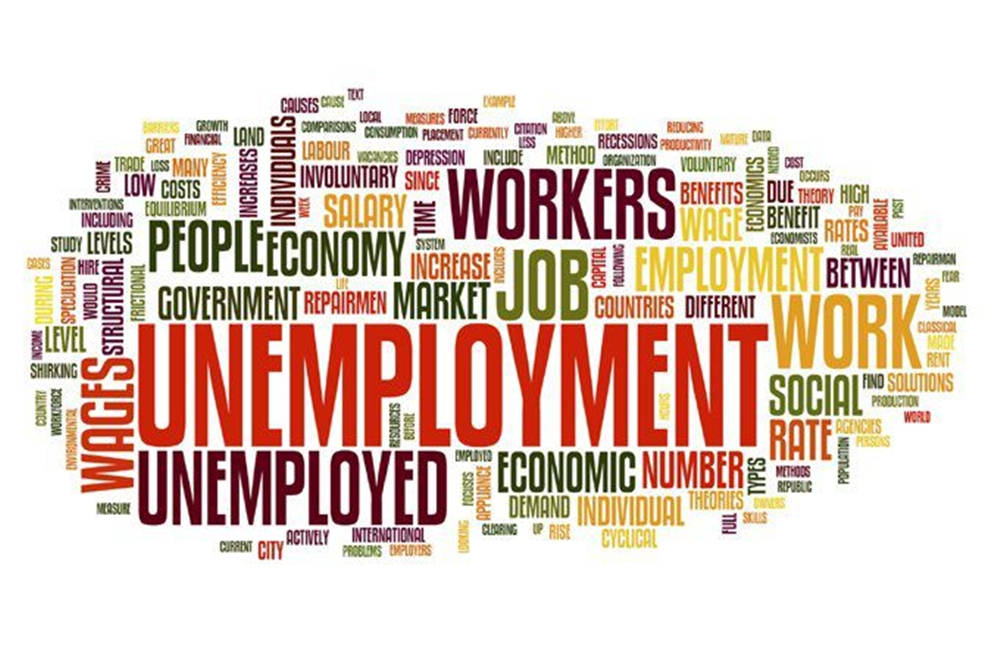 Cluster Of Words Related To Unemployment Wallpaper
