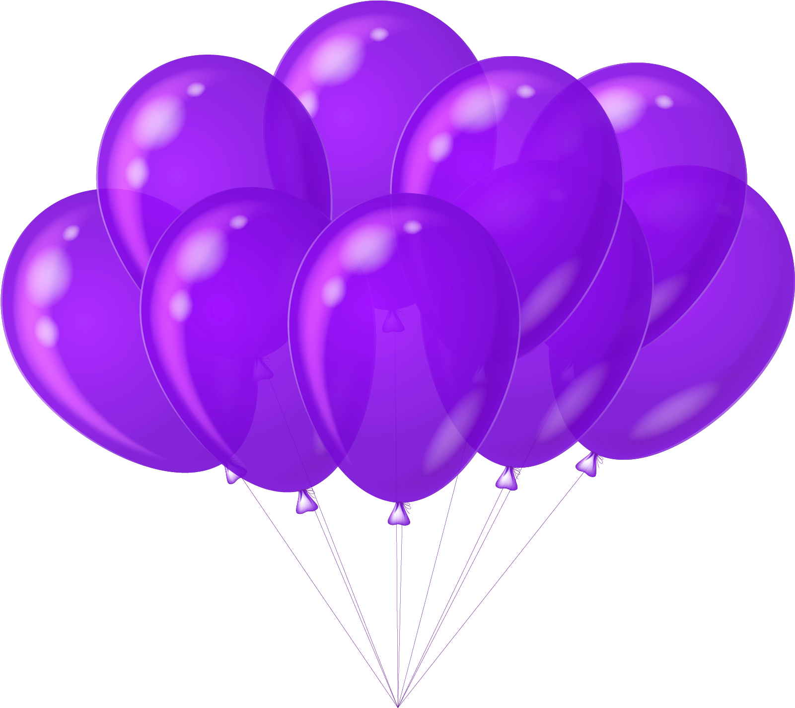 Clusterof Purple Balloons PNG