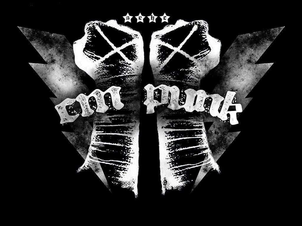 Wrestler Cm Punk Fist Logo Wallpaper