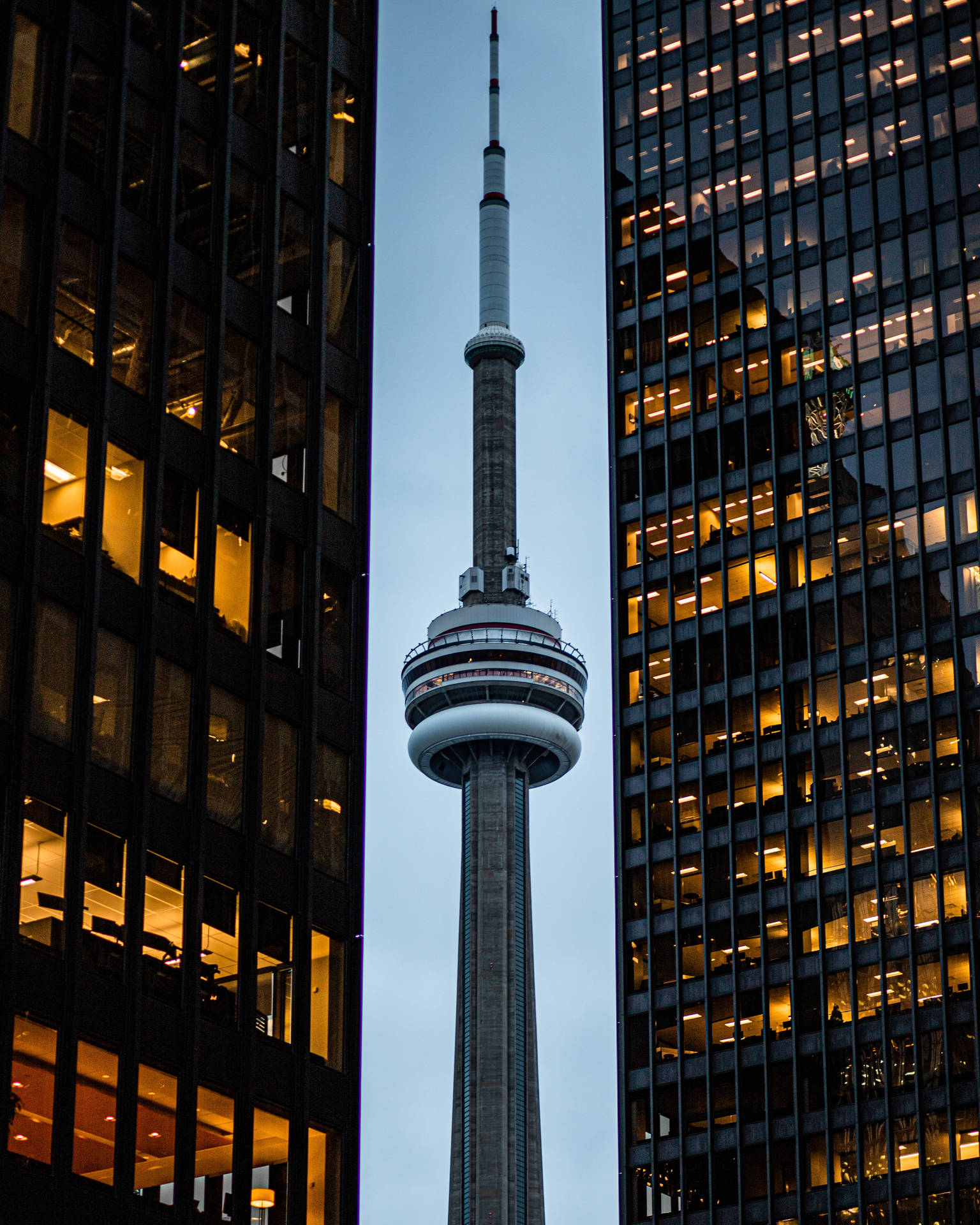 CN Tower Between Buildings Wallpaper