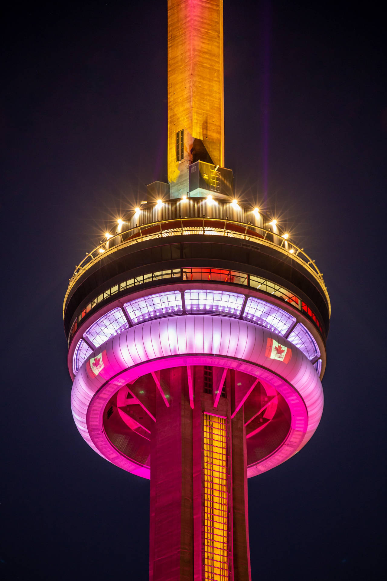Cn Tower National Flag Of Canada Day Wallpaper