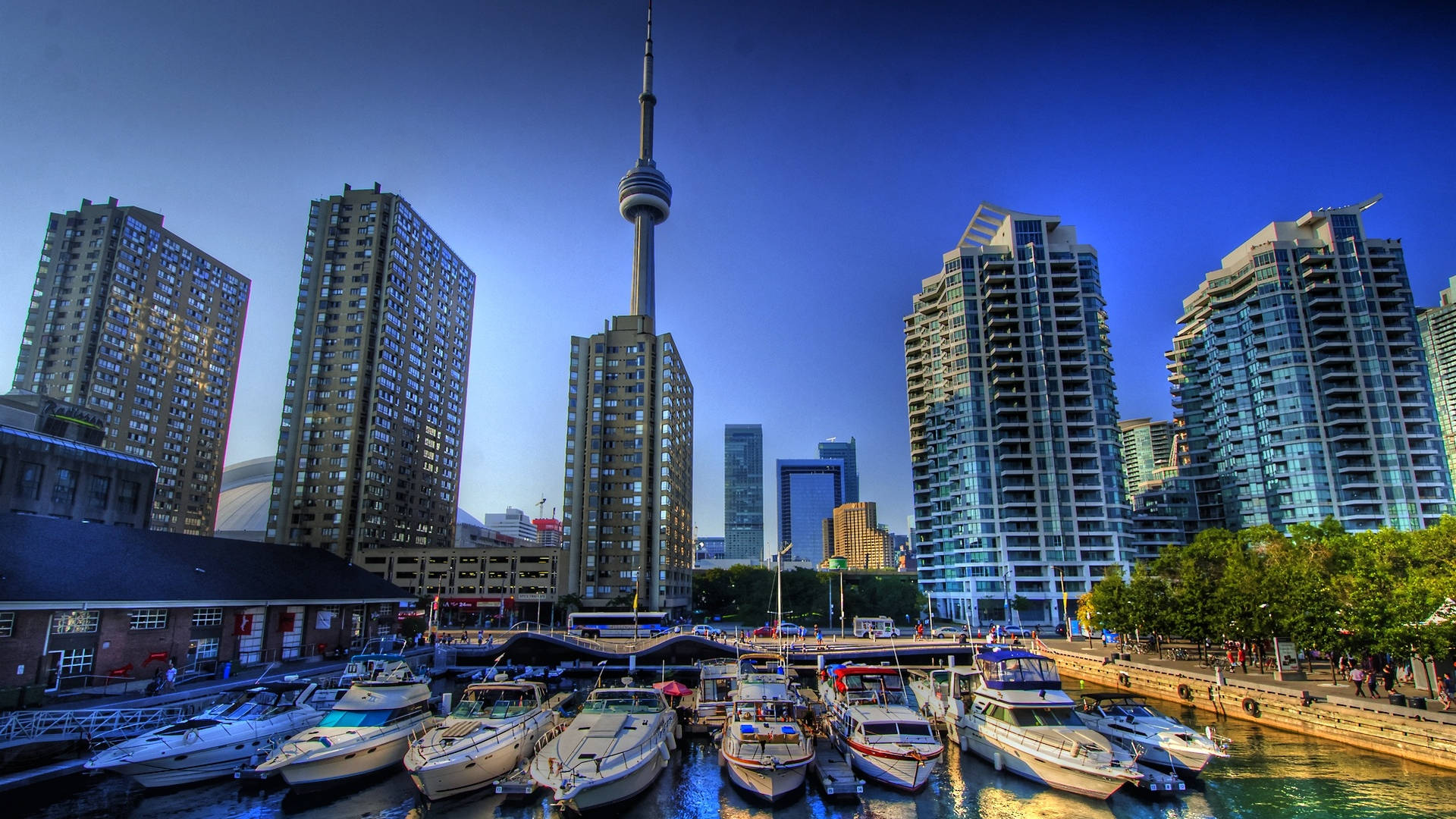 CN Tower Waterfront Toronto baggrundsbillede: Wallpaper