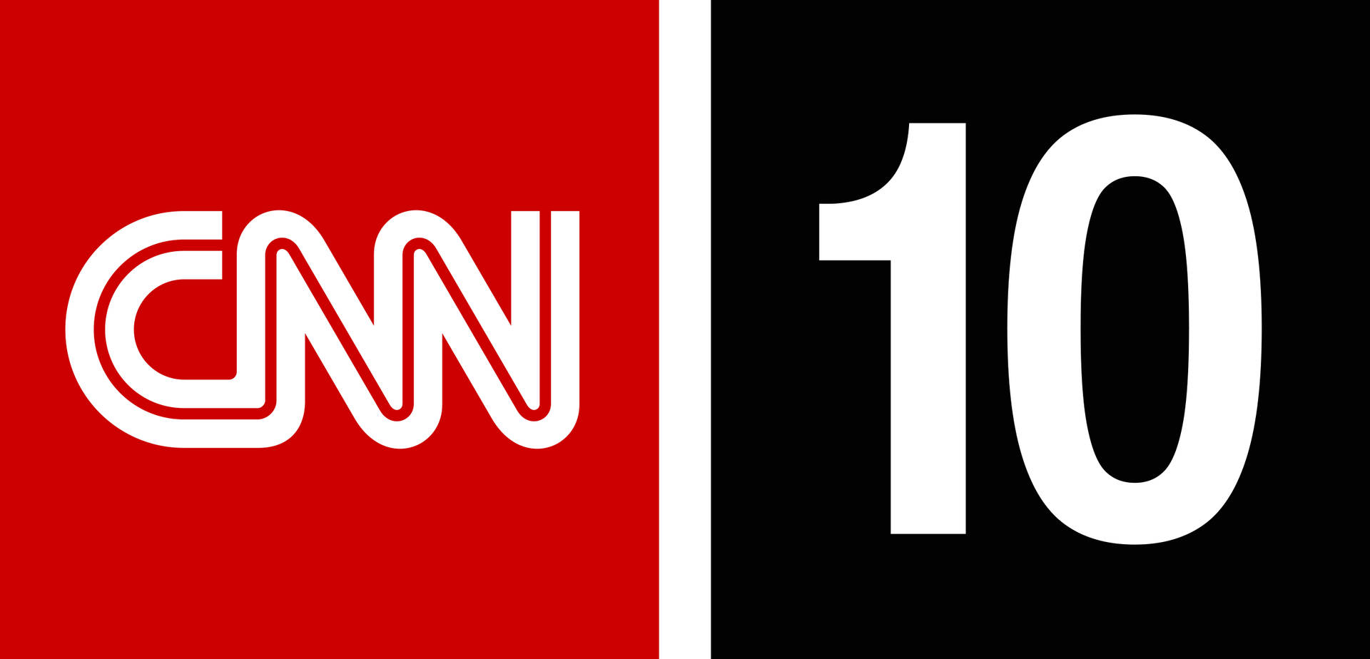 CNN 10 rød-hvid-sort Logo Fliser Wallpaper