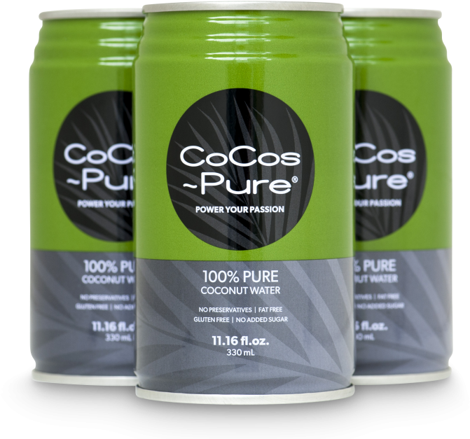 Co Cos Pure Coconut Water Cans PNG