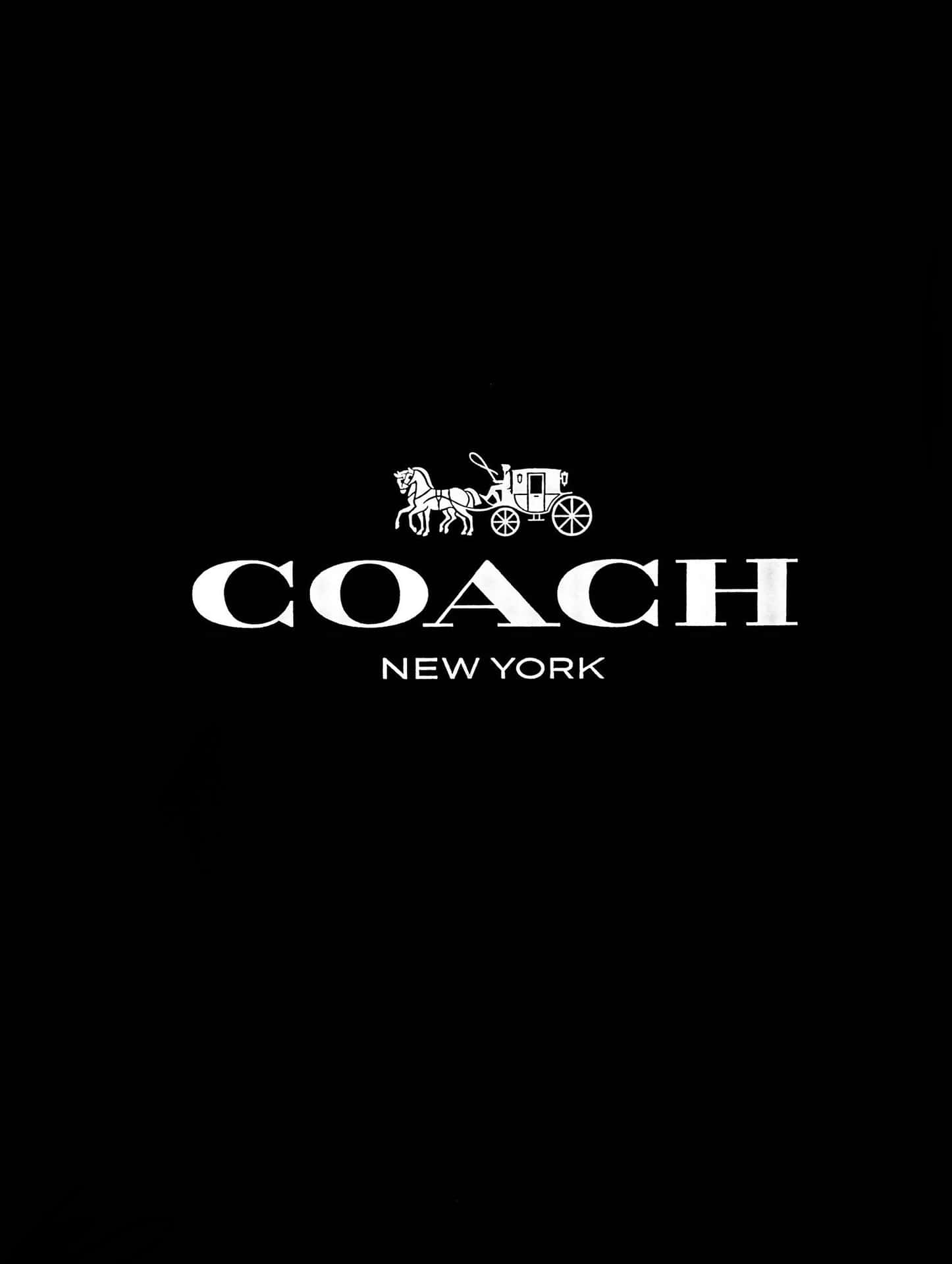 Coachnew York Logo Auf Schwarzem Hintergrund