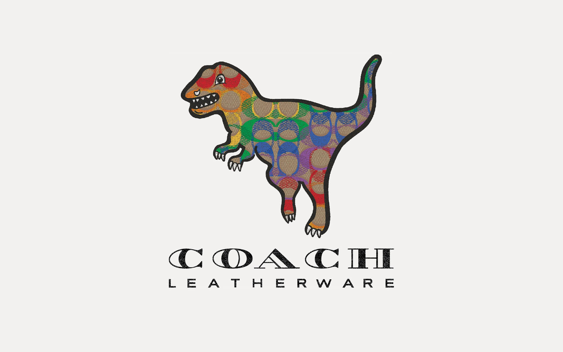 Coach Logo And Dinosaur Symbol Background