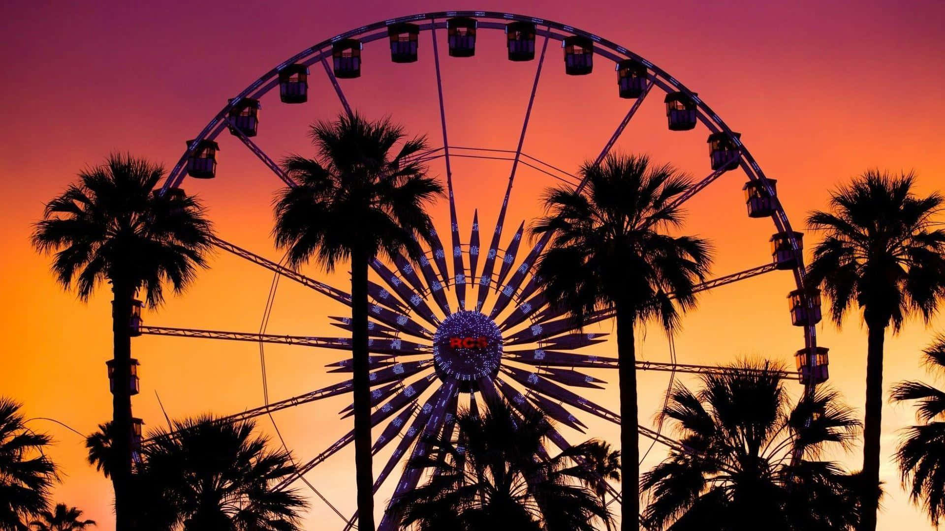 Coachella Ferris Wheel At Sunset