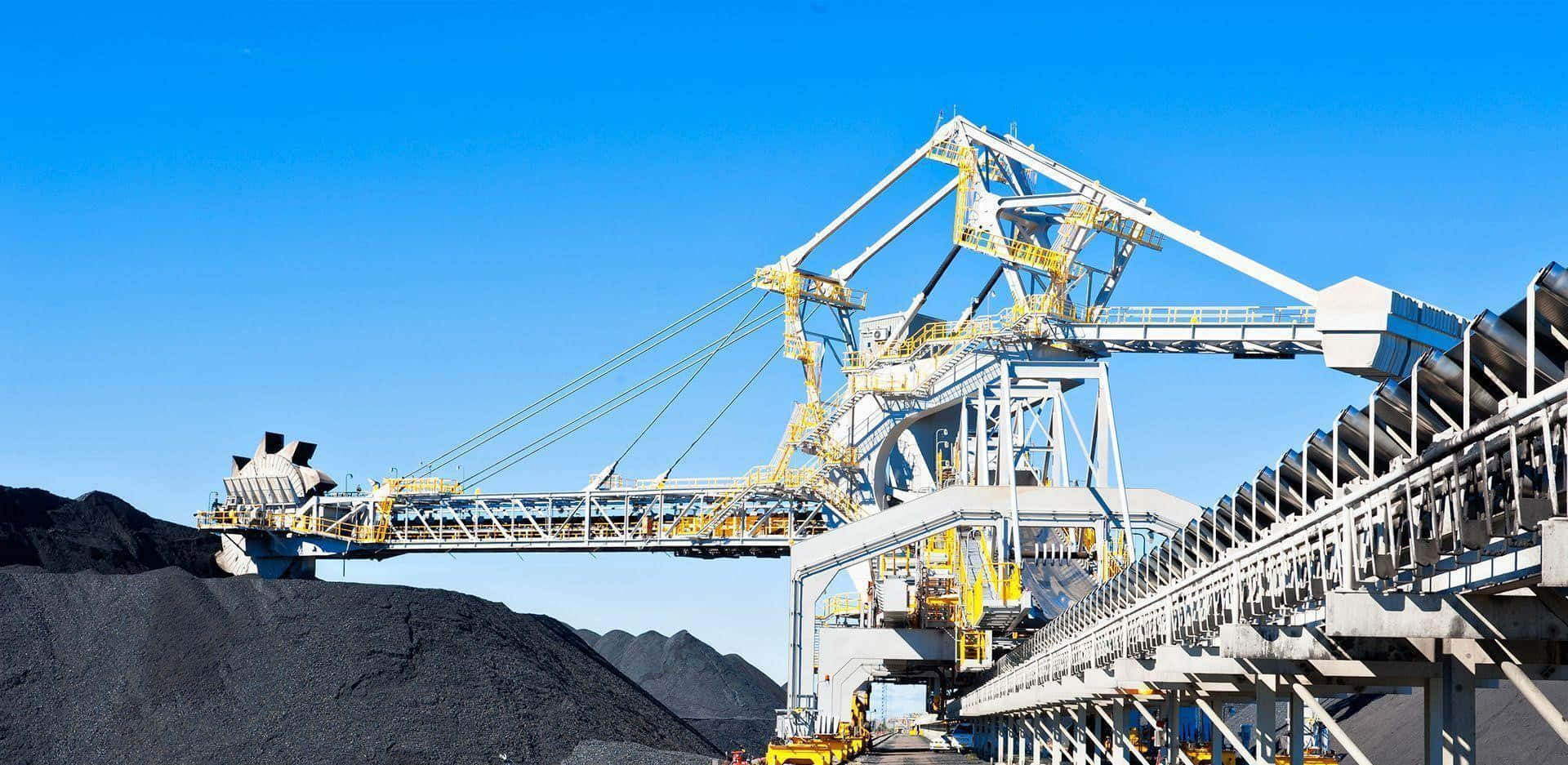 A Large Crane Is Lifting Coal