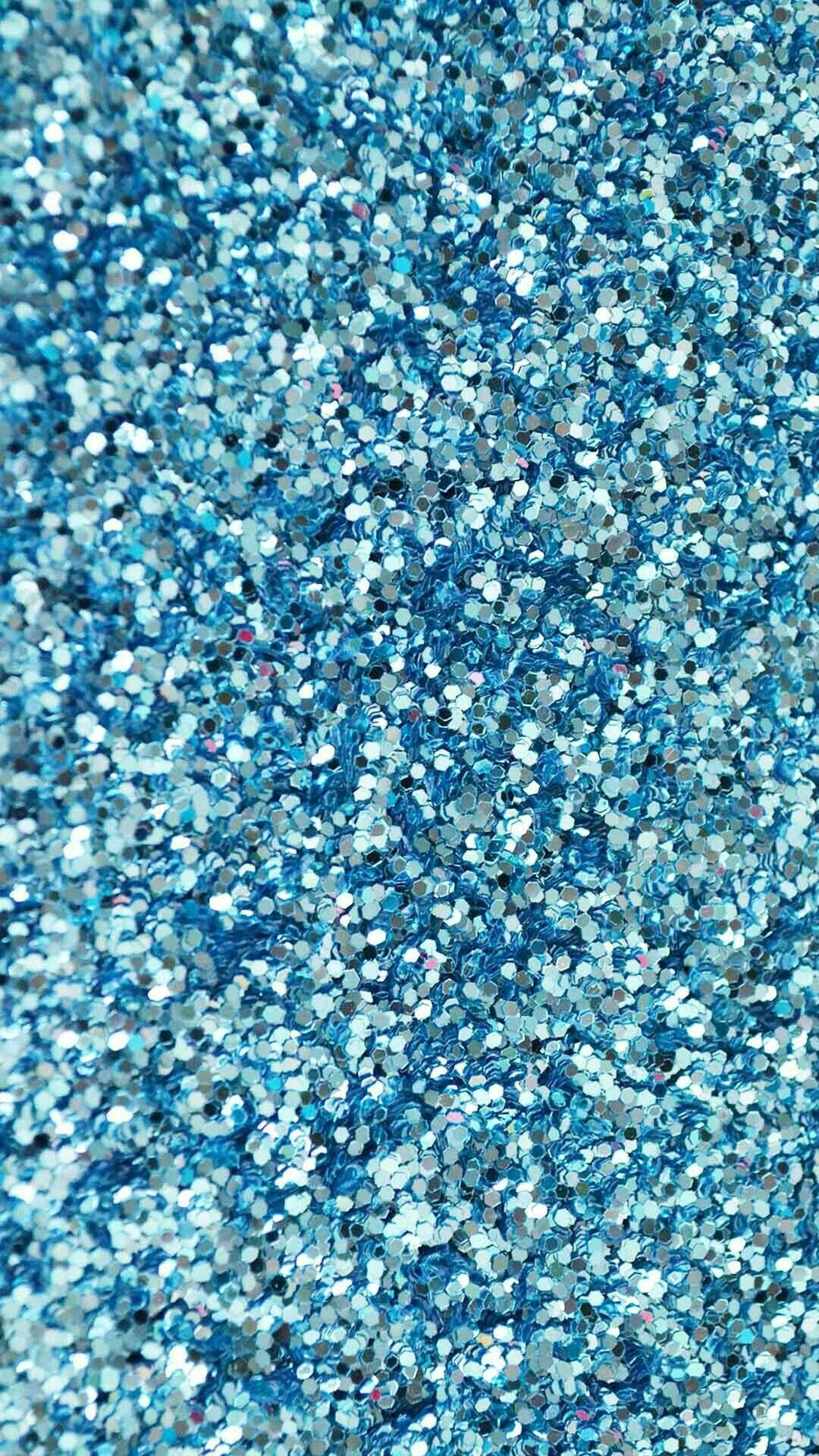 Coarse Blue Glitter Sparkle Iphone