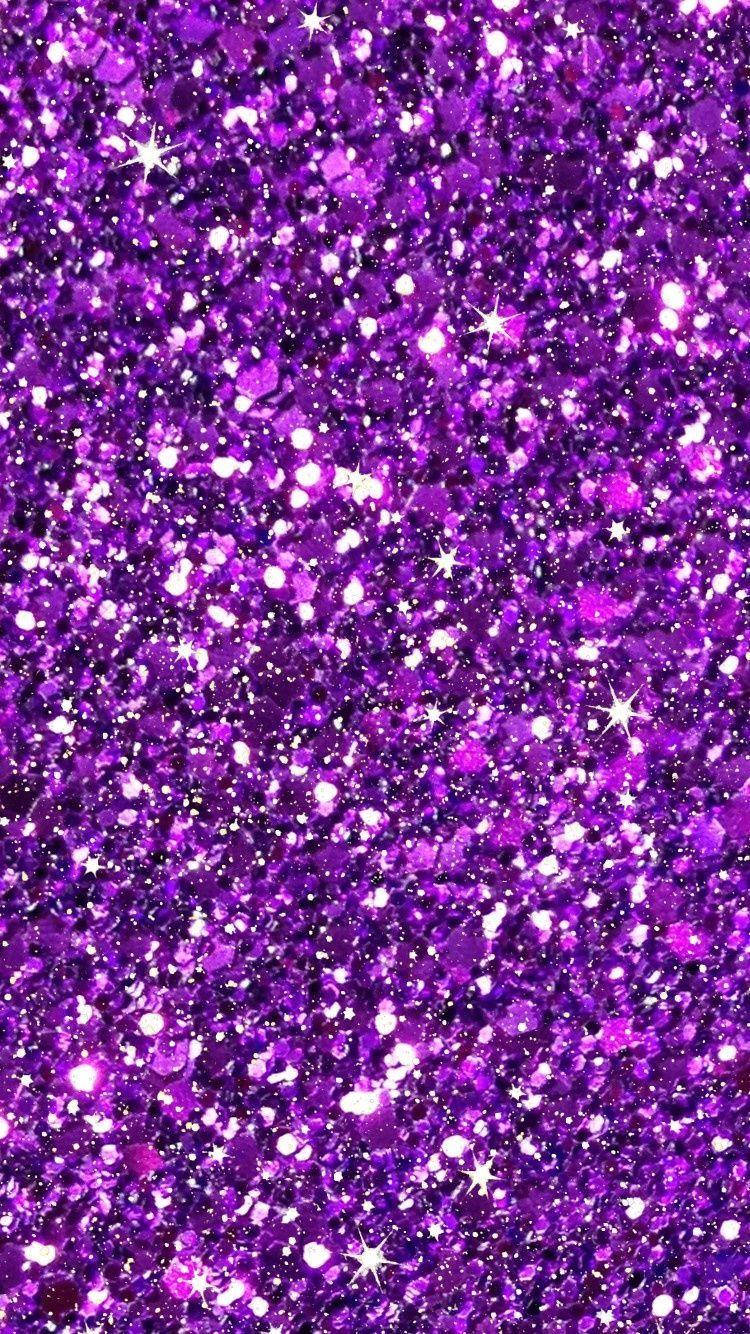 Grov lilla glitteren Sparkle iPhone Tapet Wallpaper