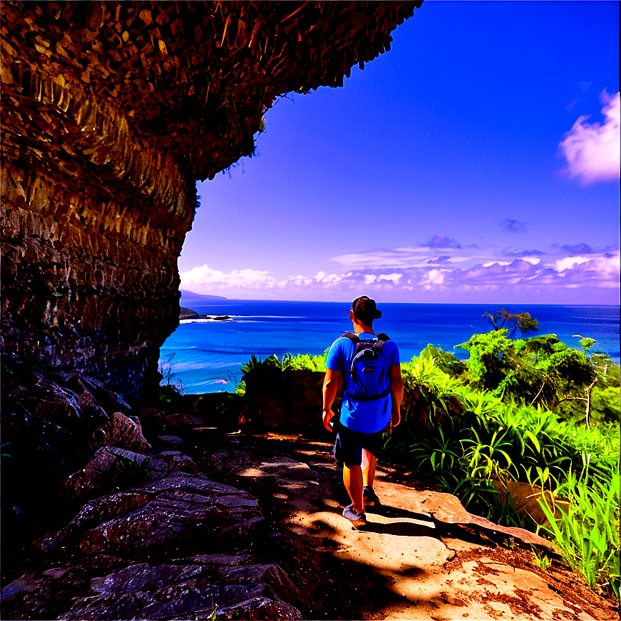 Coastal Cliff Walk Png 06202024 PNG