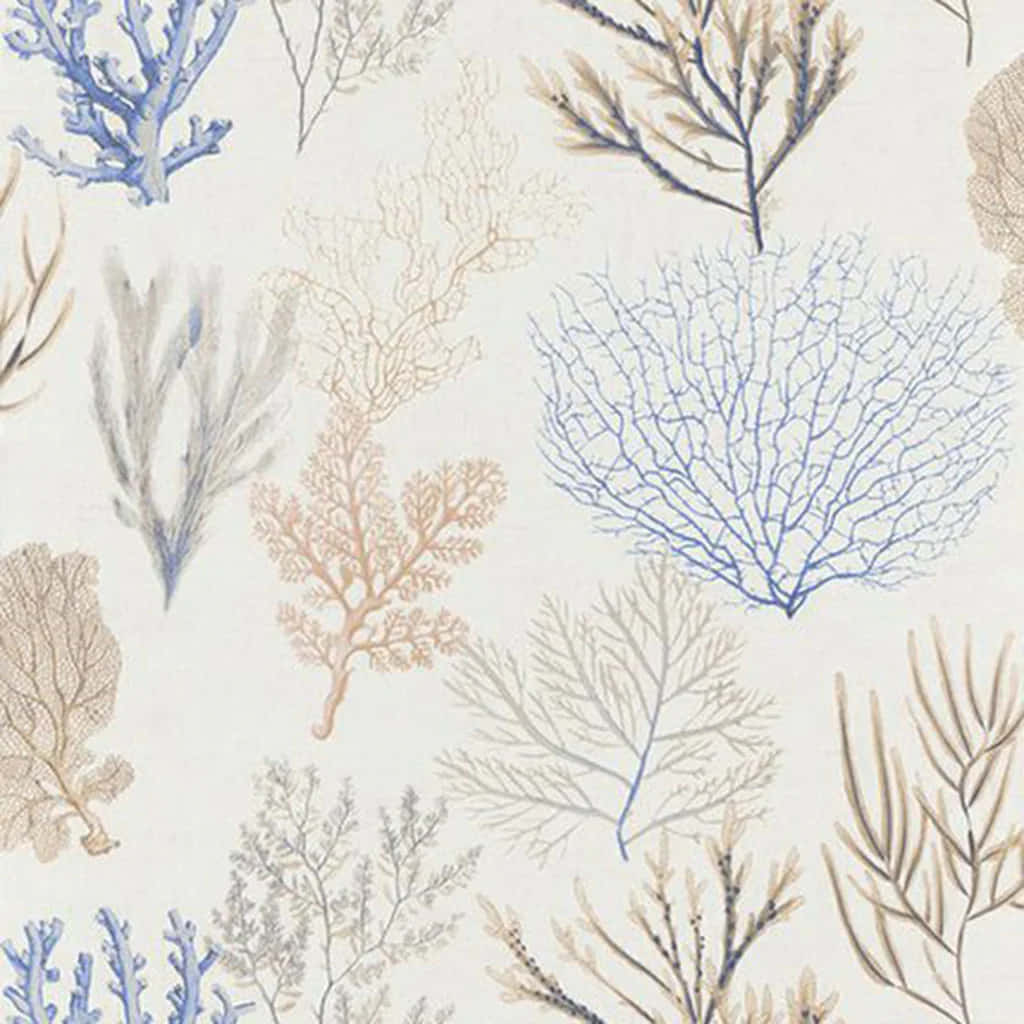 Coastal Granddaughter Inspired Seaweed Pattern Wallpaper