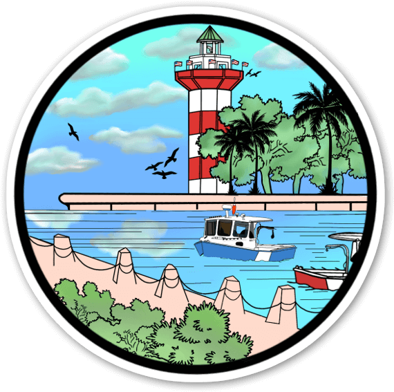 Coastal Lighthouse Scene PNG