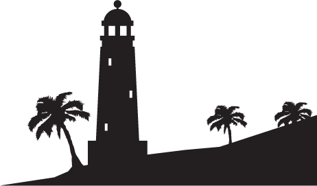 Coastal Lighthouse Silhouette PNG