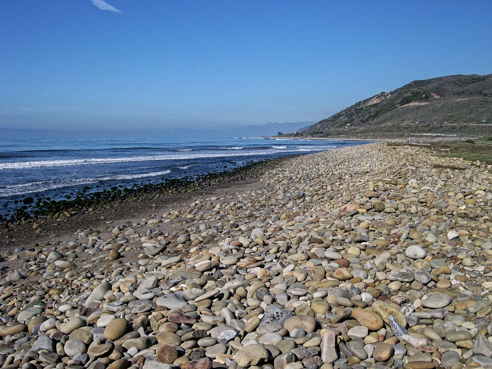 Kust Kiezels Strand Geomorfologie Achtergrond