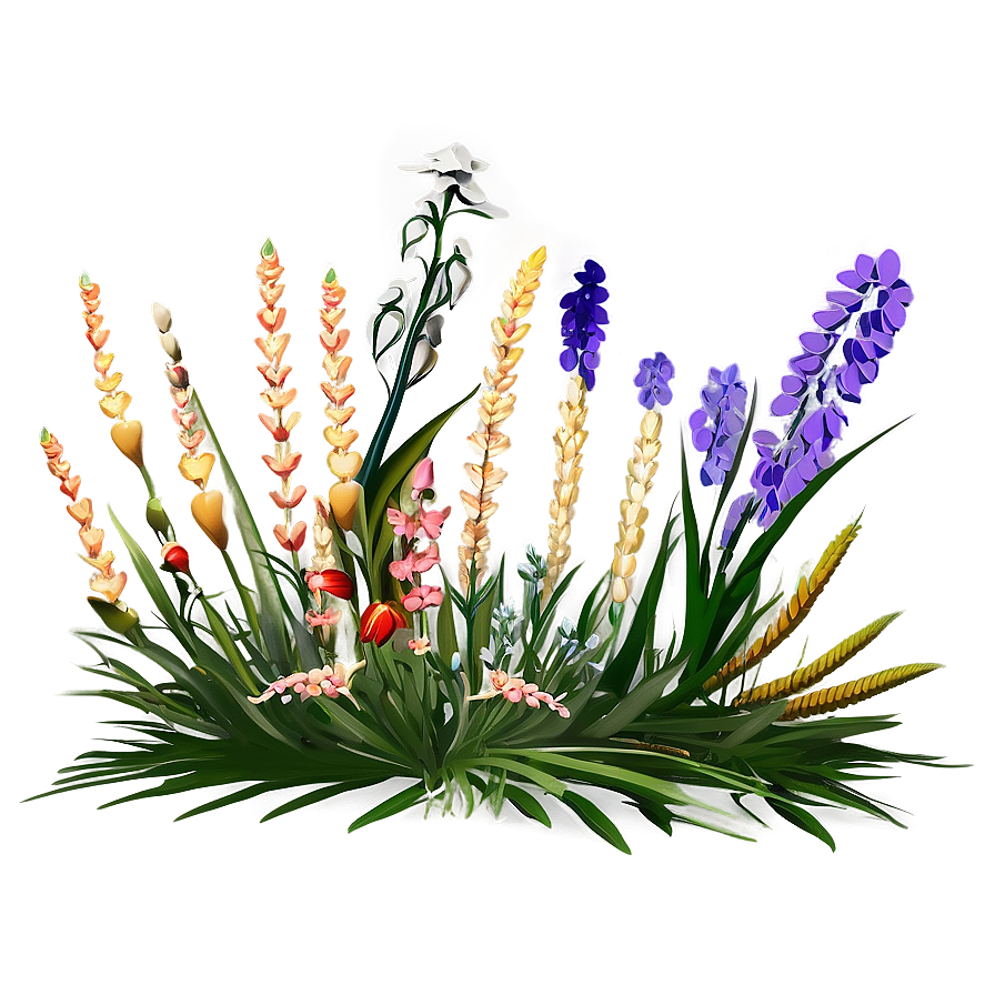 Coastal Wildflowers Scene Png Vyl57 PNG