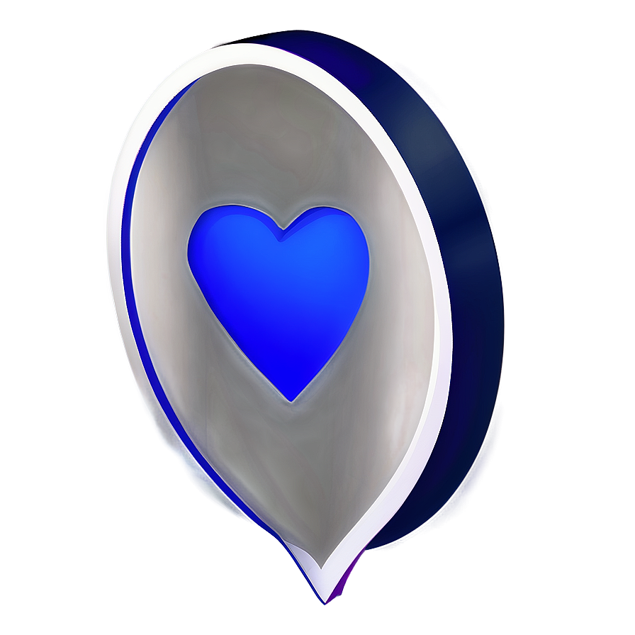 Cobalt Blue Heart Icon Png 06272024 PNG