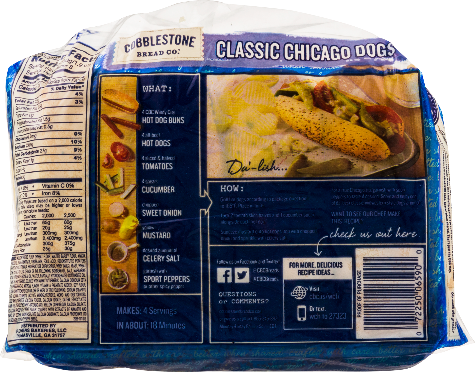 Cobblestone Classic Chicago Dogs Packaging PNG