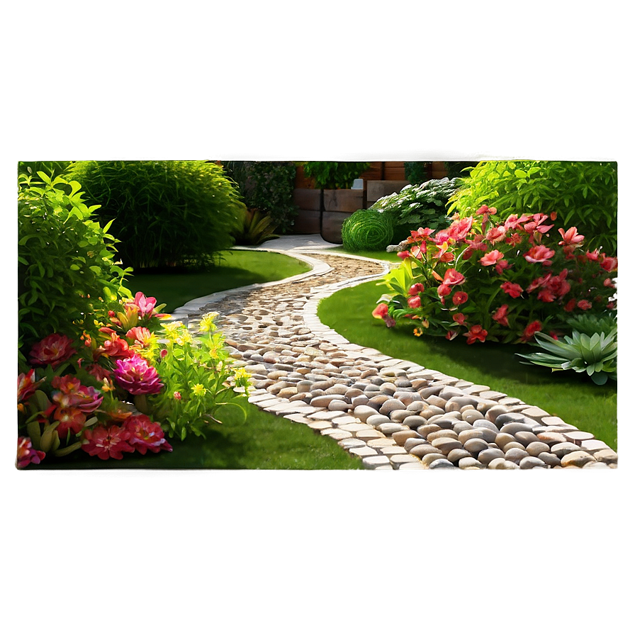 Cobblestone Garden Pathway Png 06262024 PNG