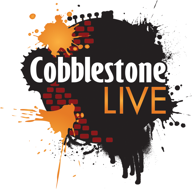 Cobblestone Live Music Event Graphic PNG
