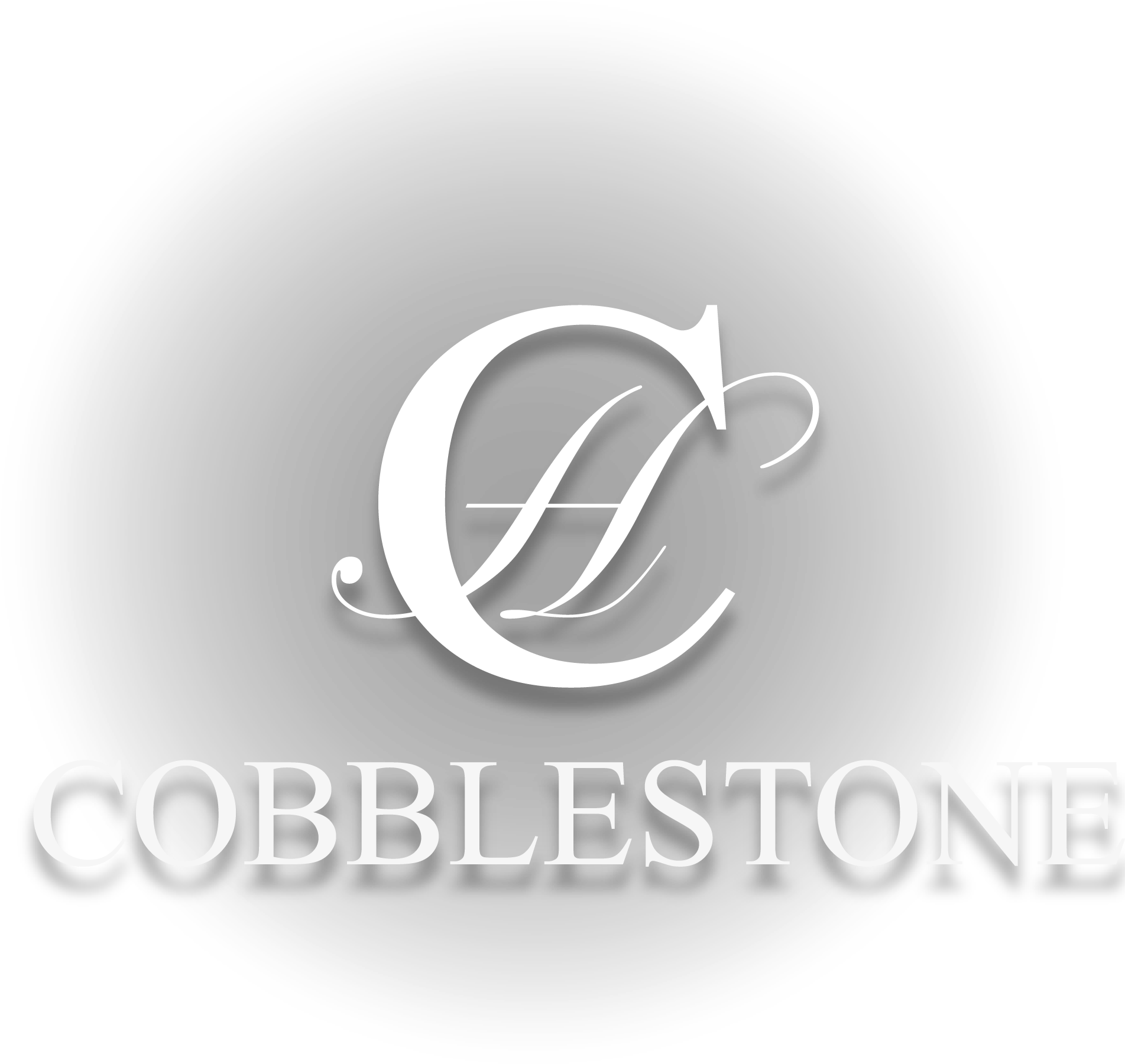 Cobblestone Logo Black Background PNG