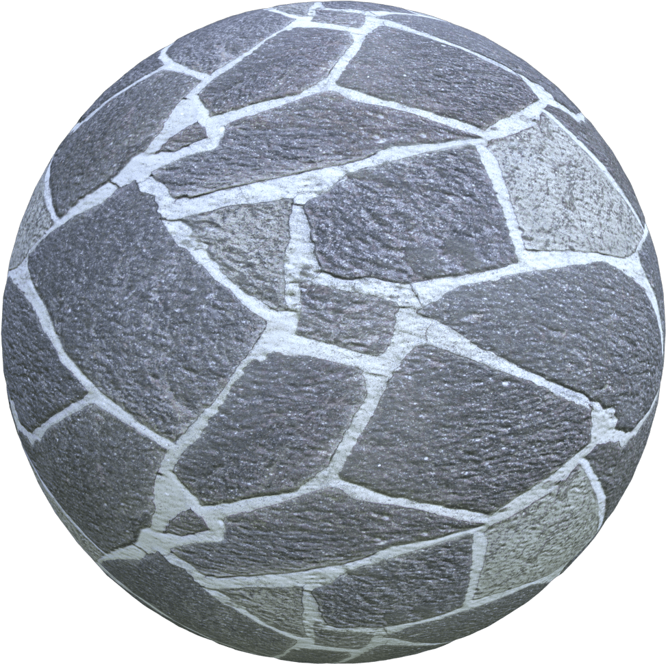 Cobblestone Sphere Texture PNG