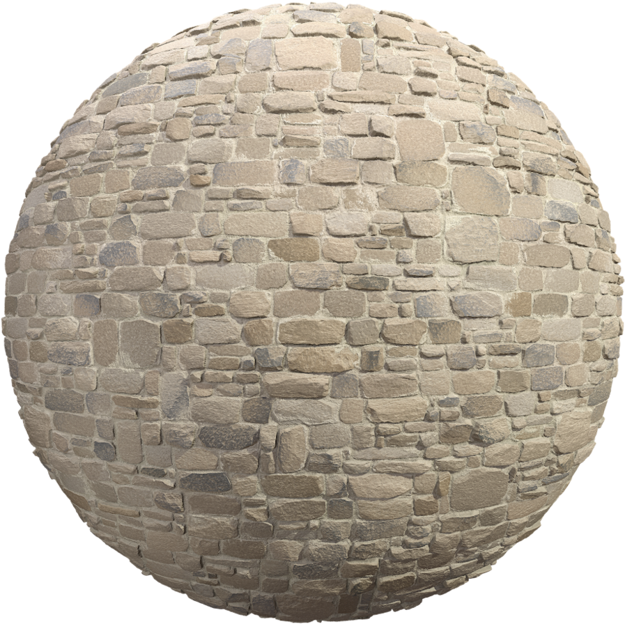 Cobblestone Sphere Texture3 D Rendering PNG