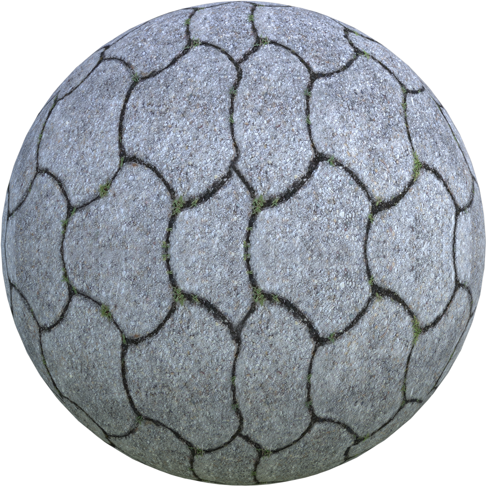 Cobblestone Texture Spherical Pattern PNG
