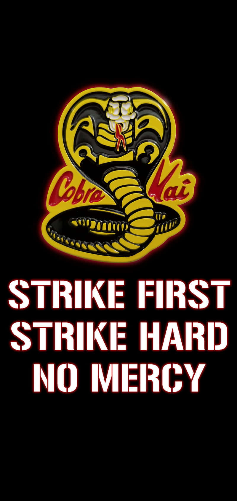 Tag med din kærlighed til Cobra Kai overalt - download denne officielle wallpaper til din telefon.
