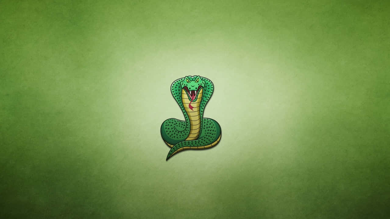 A Green Snake On A Green Background