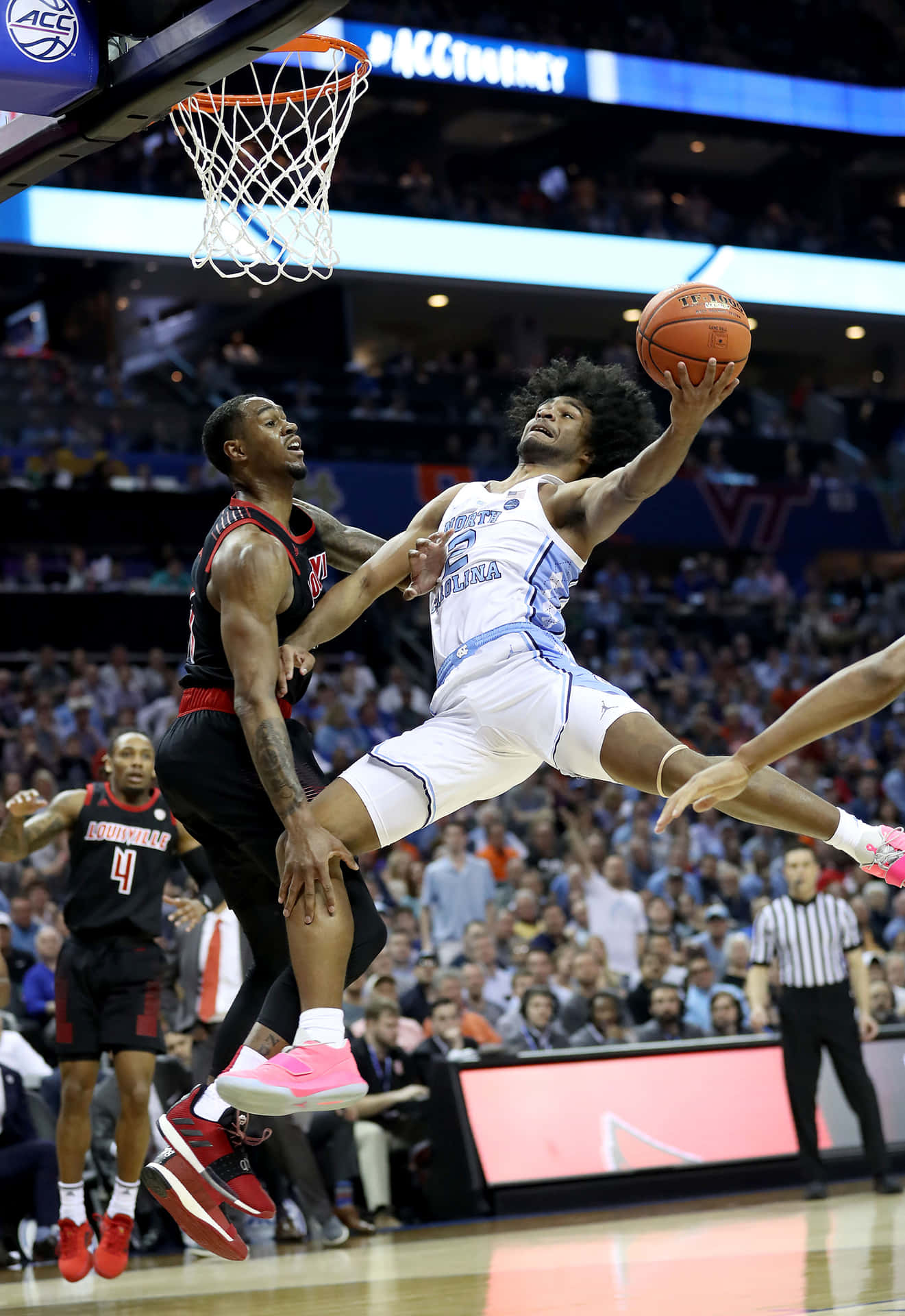 Coby White Basketball Layup Action Wallpaper
