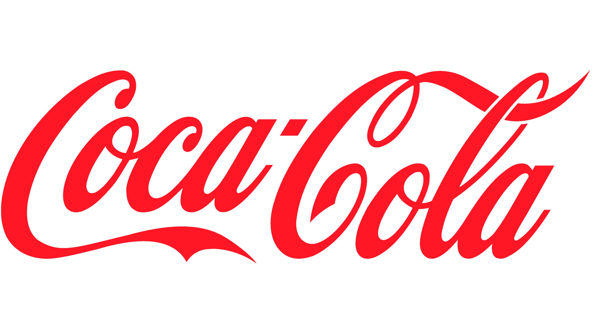 Cocacola Logo På En Hvid Baggrund.