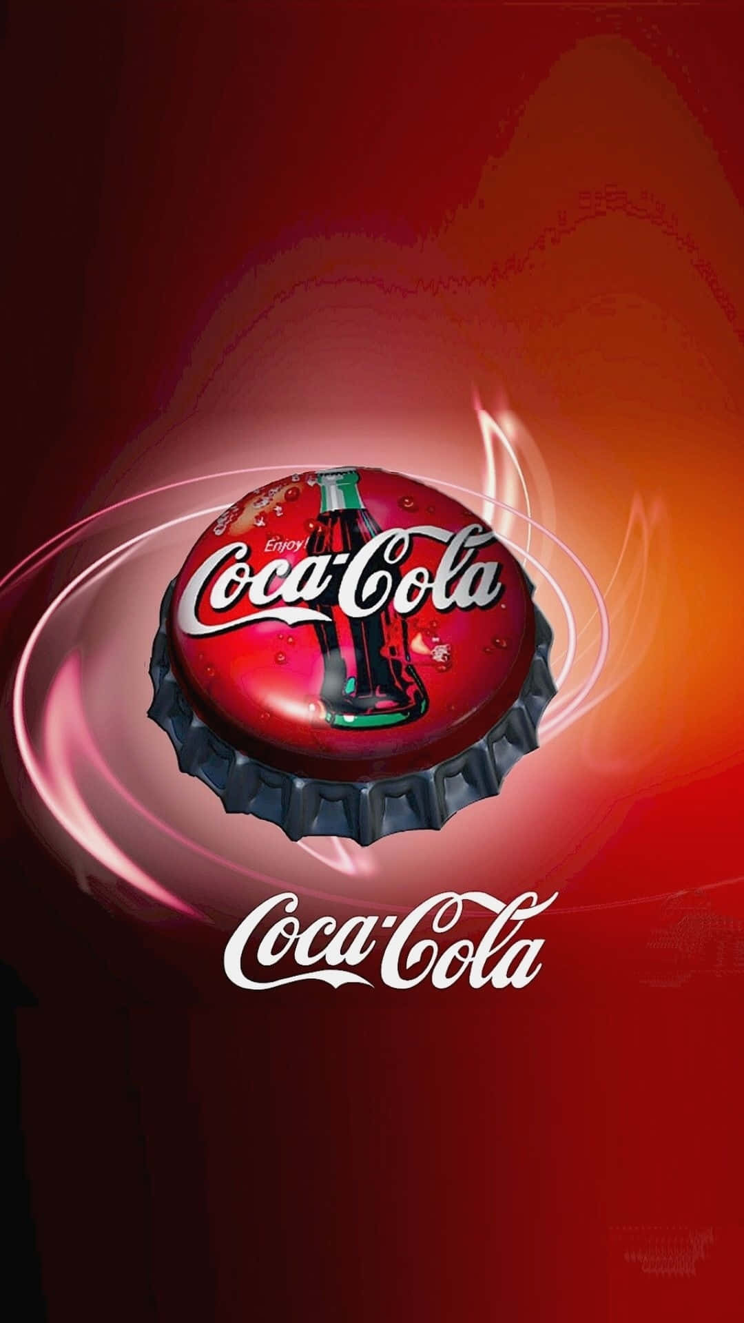 Cocacola-logotypen På En Röd Bakgrund.