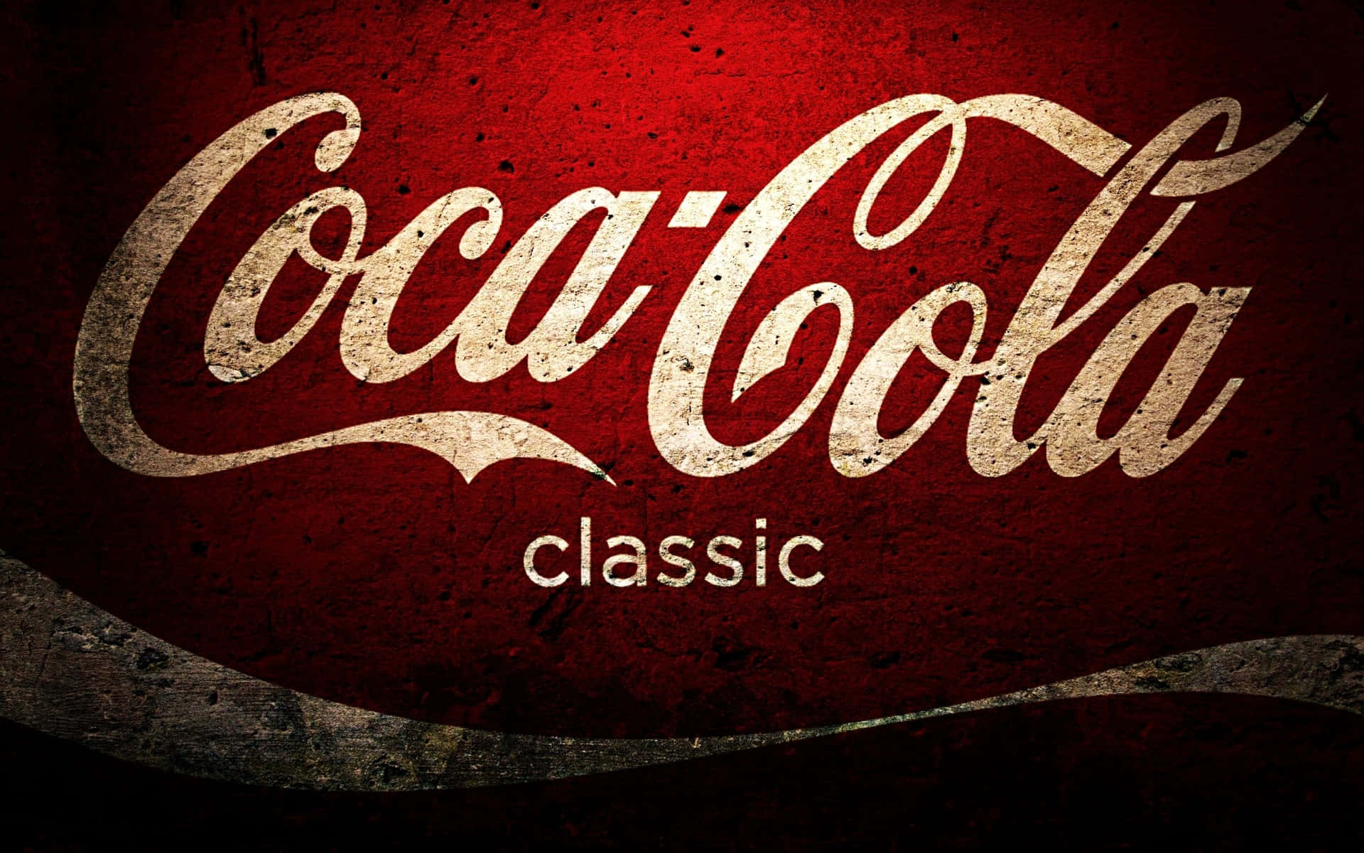 Coca Classic Logo On A Red Background