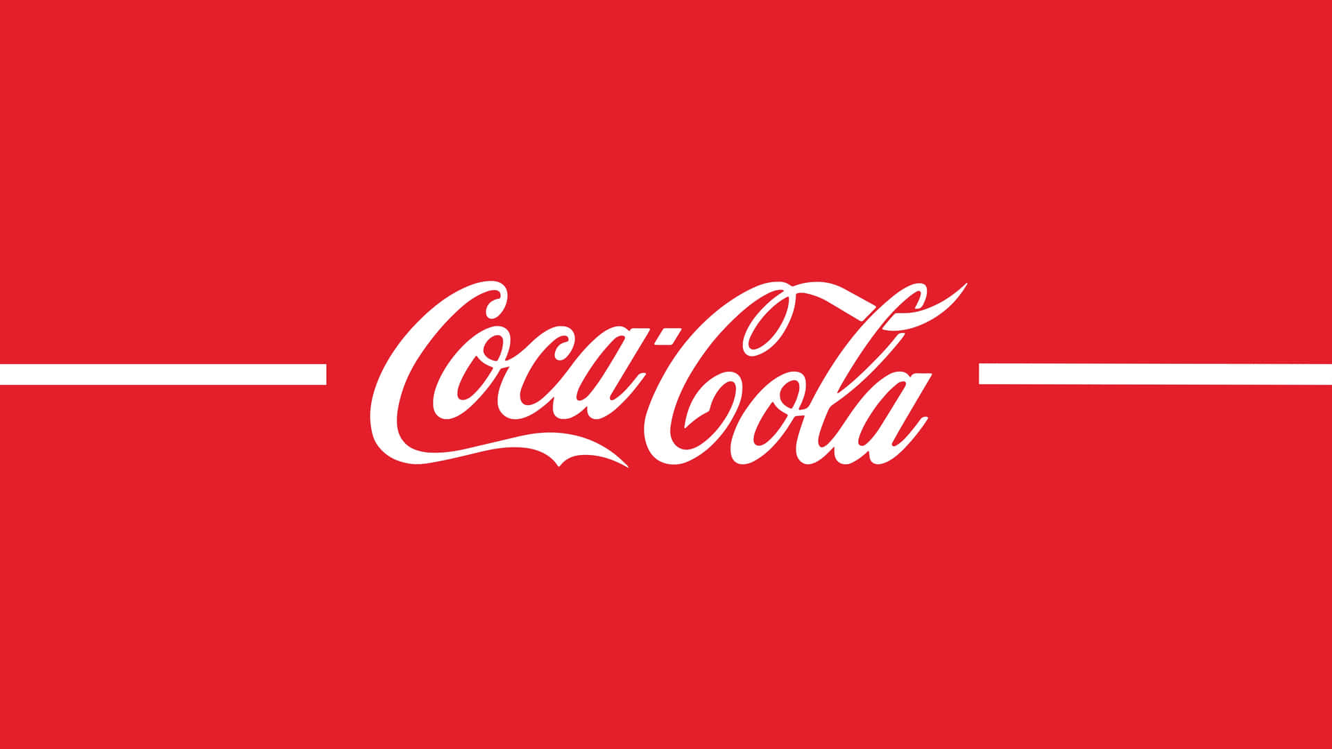 Coca Cola Logo On A Red Background